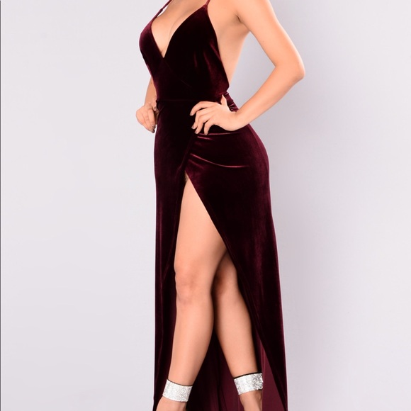 fashion nova angelique velvet dress